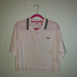 Levi's sporty top with black stripes on the collar